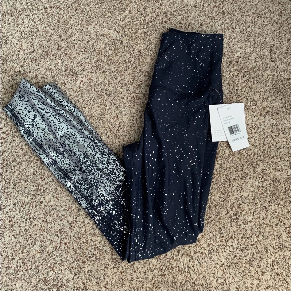 Beyond yoga navy alloy ombré leggings